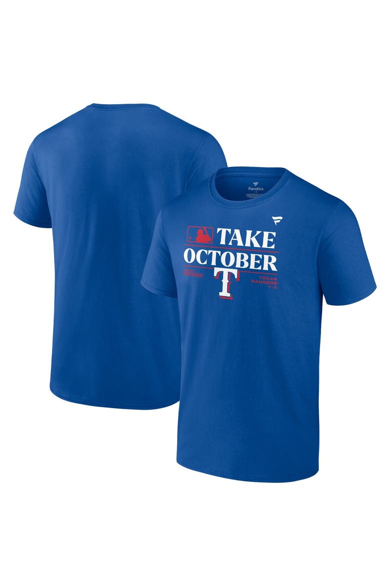 Men's Fanatics Branded  Royal Texas Rangers 2023 Postseason Locker Room T-Shirt, Main, color, Royal