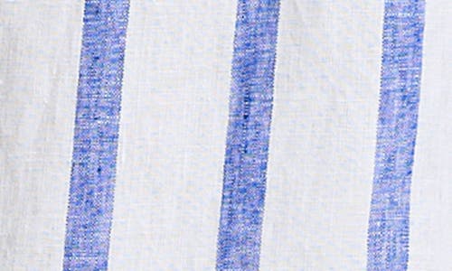 Tommy Bahama Isla Sol Two Palms Crop Wide Leg Linen Pants In Cobalt Haze