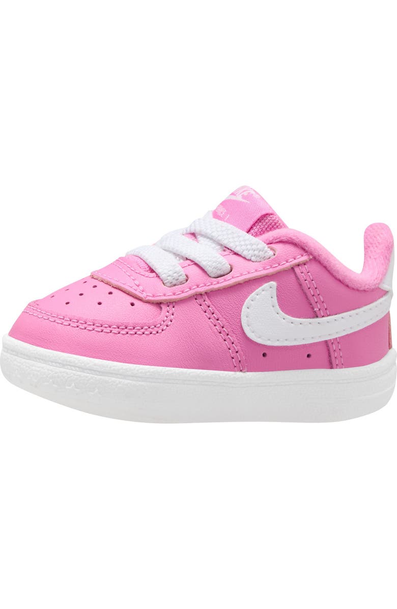 Nike Force 1 Crib Shoe, Alternate, color, 600 Plypnk/White