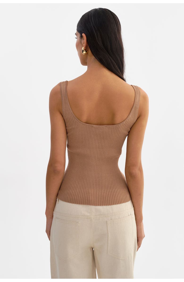LAMARQUE Bista | Shimmery Rib Knit Tank Top, Alternate, color, Bronze