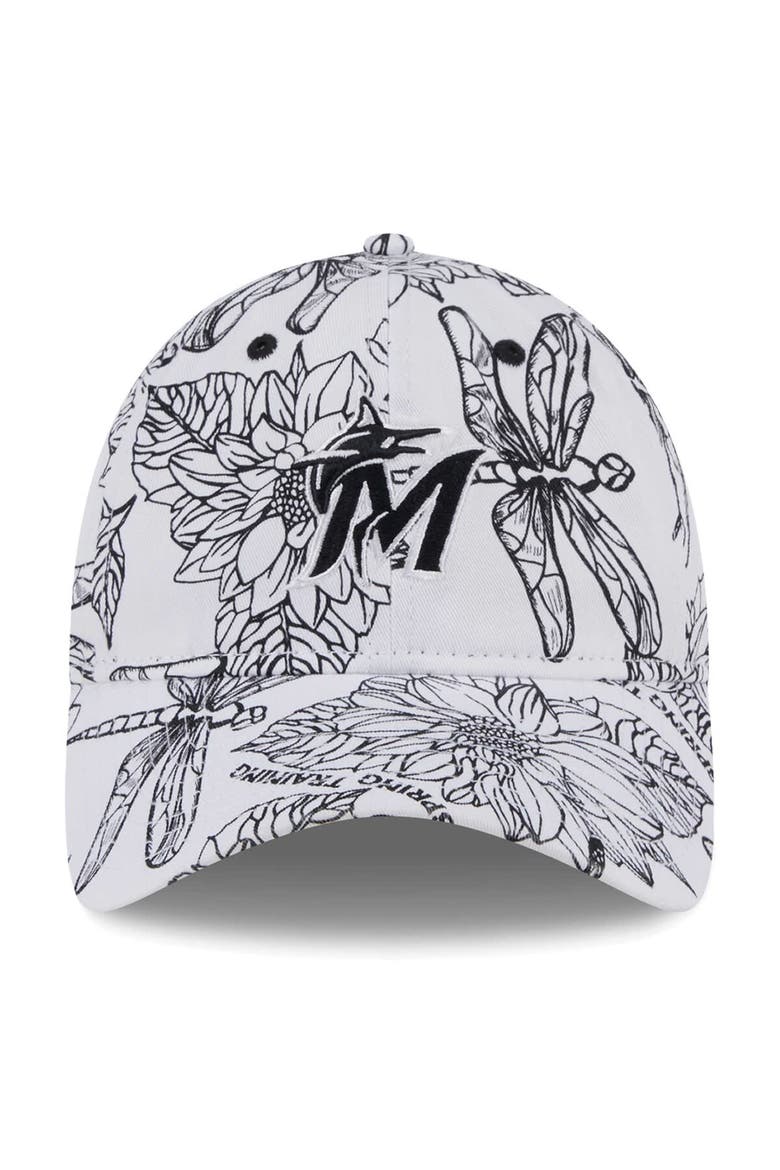 Men's New Era White Miami Marlins Spring Training 9TWENTY Adjustable Hat, Alternate, color, White