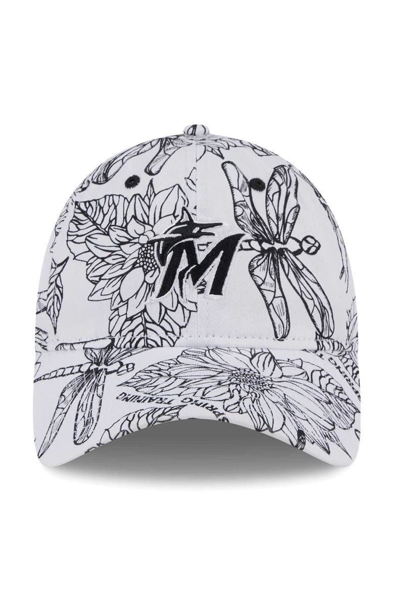 New Era Men's New Era White Miami Marlins Spring Training 9TWENTY Adjustable Hat, Alternate, color, 