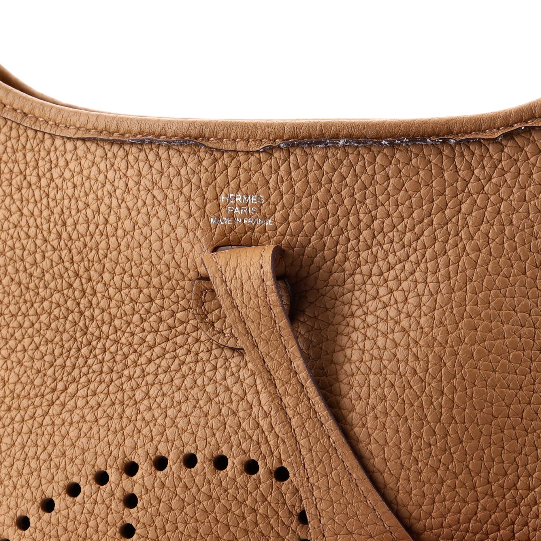 Pre-Owned Hermes Evelyne Bag Gen III Clemence TPM, Alternate, color, Biscuit