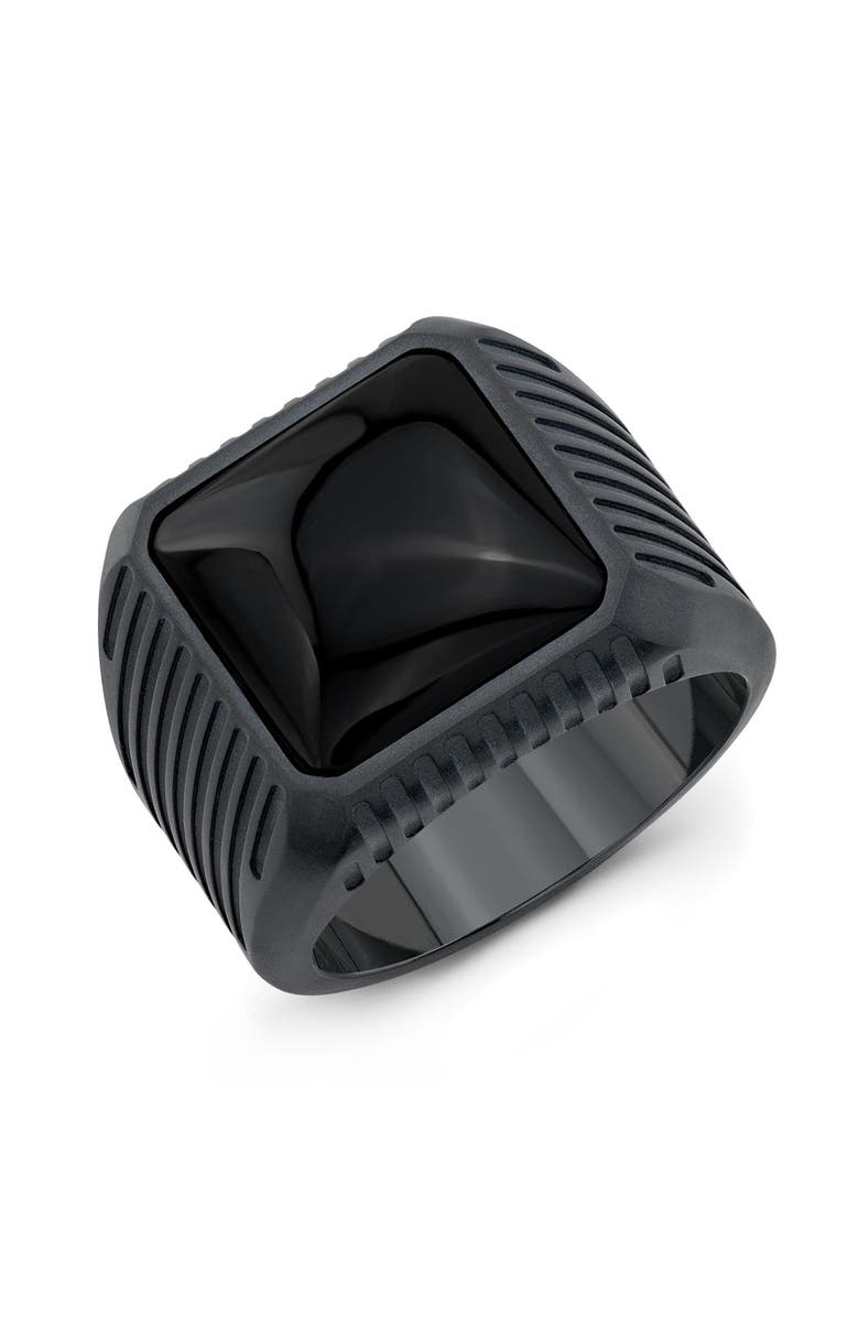 Room101 Onyx Block Ring, Main, color, Black