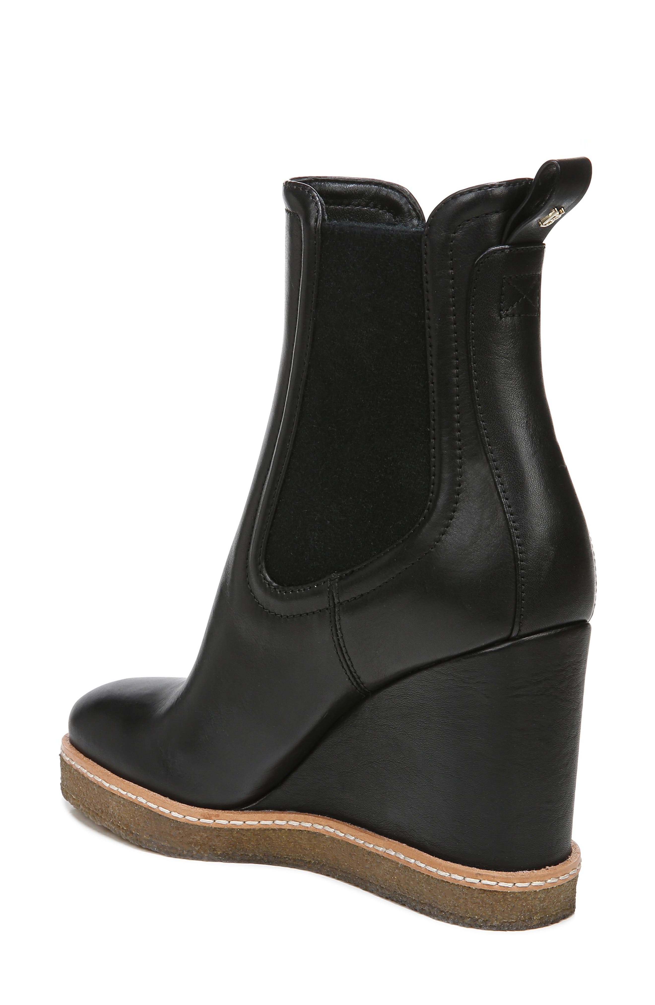 Aari Waterproof Wedge Chelsea Boot, Alternate, color, BLACK