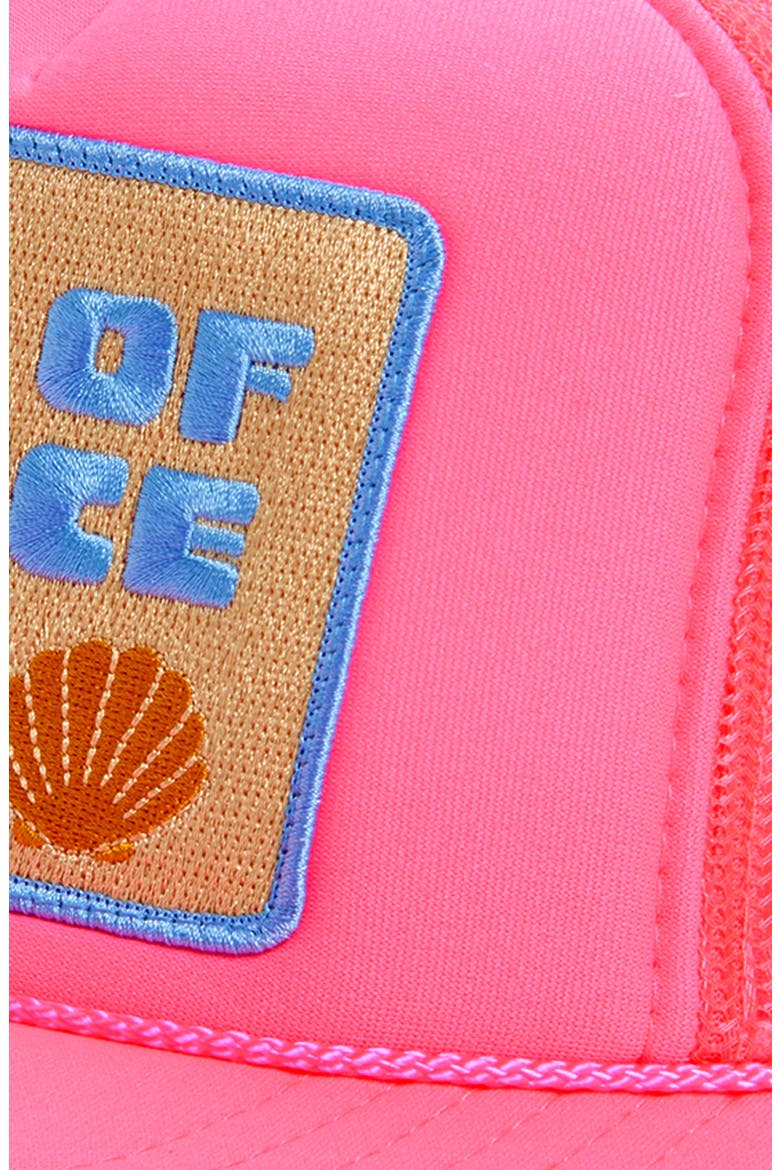 Out of Office Trucker Hat, Alternate, color, PINK