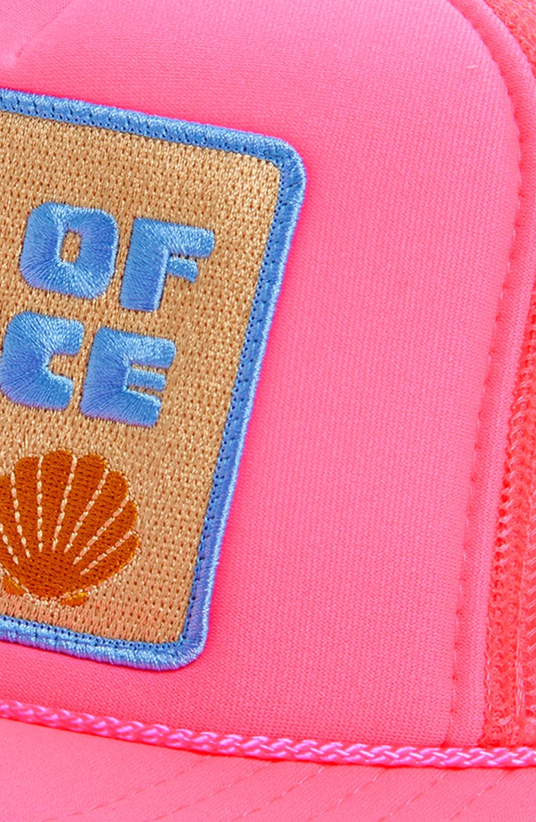 Friday Feelin’ Out of Office Trucker Hat, Alternate, color, Pink