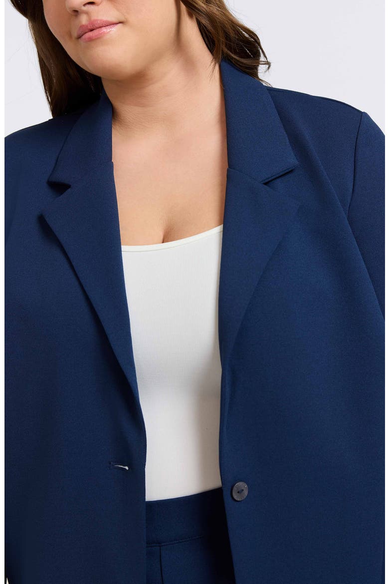 Morgan Crepe Knit Blazer, Alternate, color, NAVY