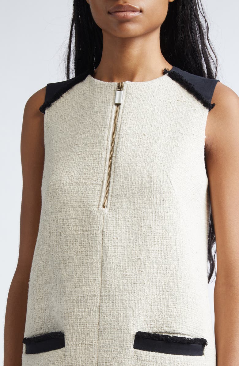 Max Mara Mito Tweed Sheath Dress, Alternate, color, Beige