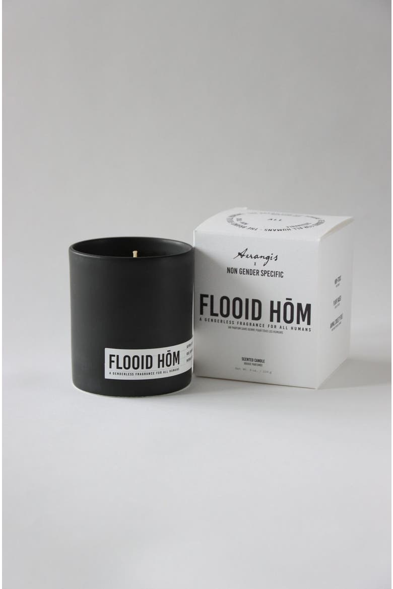 X Non Gender Specific Flooid Home Scented Candle, Main, color, Black