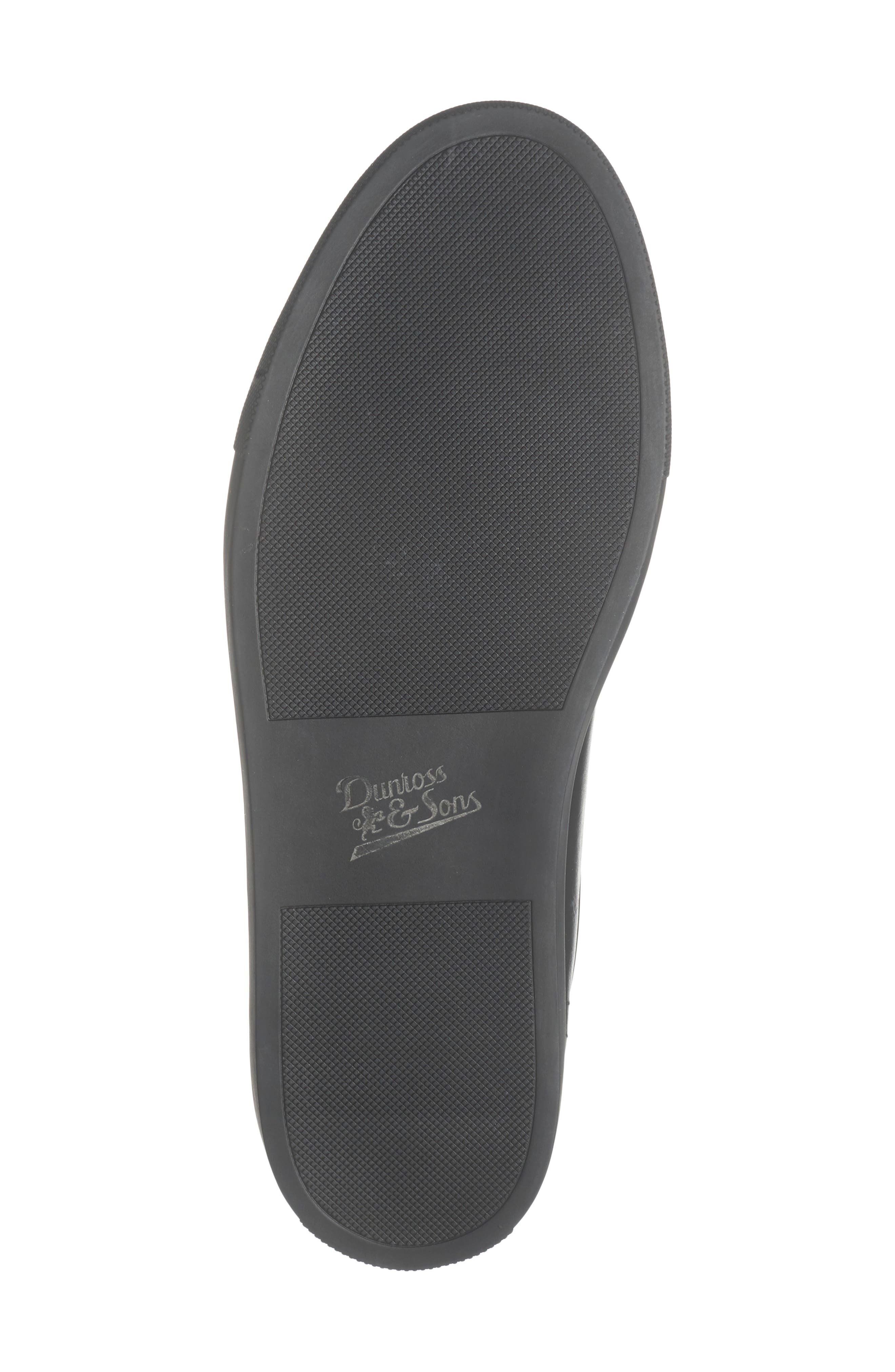 Leather Sneaker, Alternate, color, TRIPLE BLACK