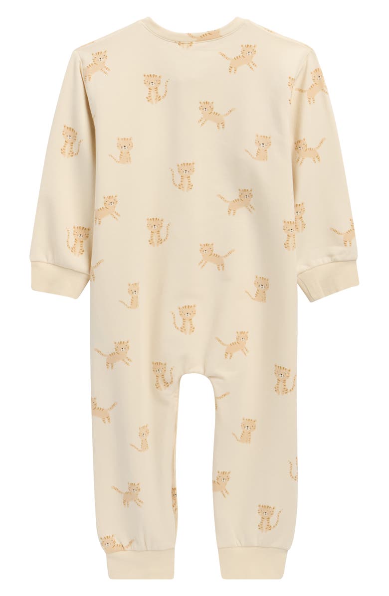 QUINCY MAE Relaxed Fleece Romper, Alternate, color, Natural