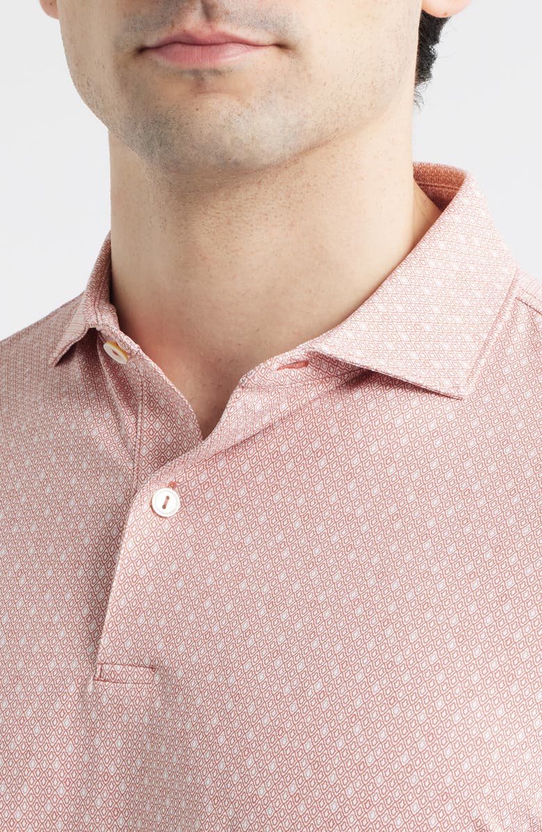 Peter Millar Casablanca Performance Jersey Golf Polo, Alternate, color, Faded Scarlet