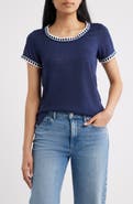 Bobeau Crochet Trim T-Shirt