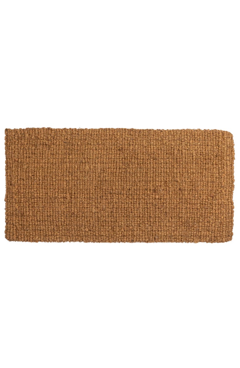 Storied Home "Bonjour/Au Revoir" Rectangle Coir Doormat, Alternate, color, Natural
