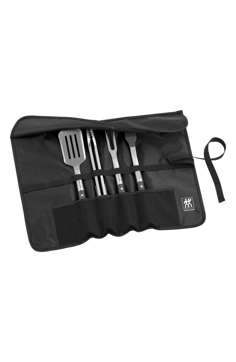 ZWILLING BBQ+ Triple Rivet 4-Piece Grill Set, Main, color, Black
