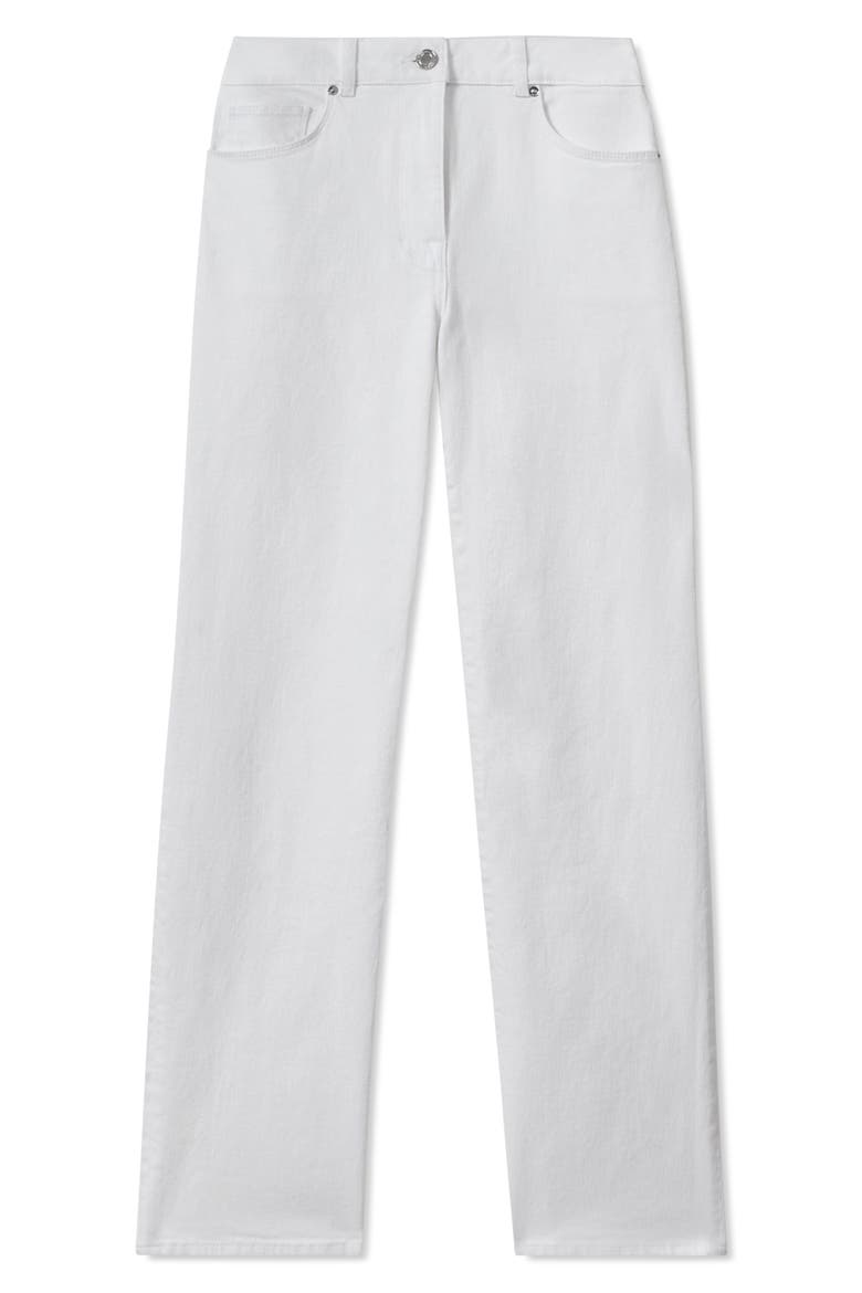Selin Crop Straight Leg Jeans, Alternate, color, WHITE