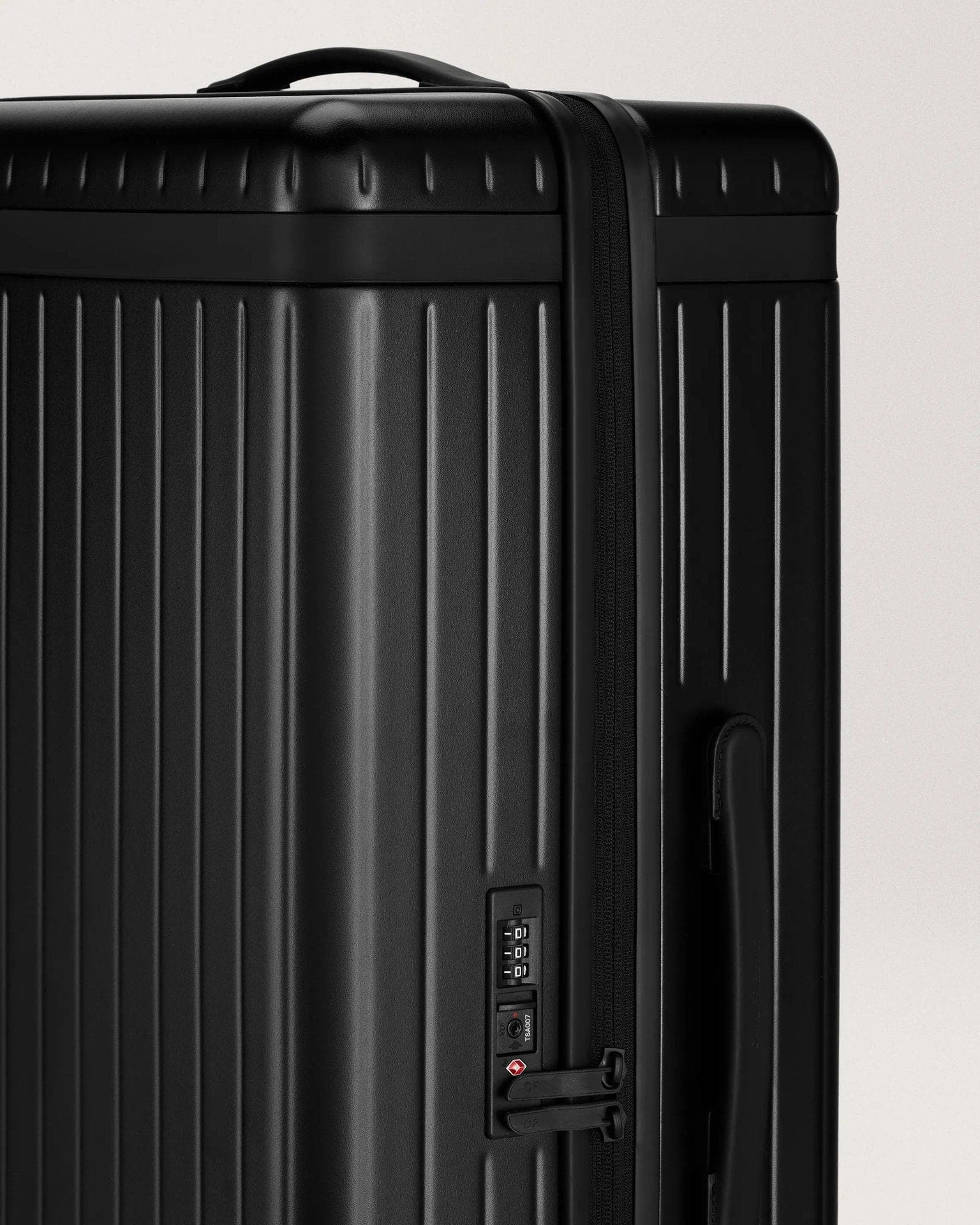 Carl Friedrik The Large Check-in Zipped Suitcase, Alternate, color, Black / Black