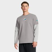 Nike Men's Nike Gray Miami Dolphins Sideline Coach Therma-FIT Long Sleeve T-Shirt