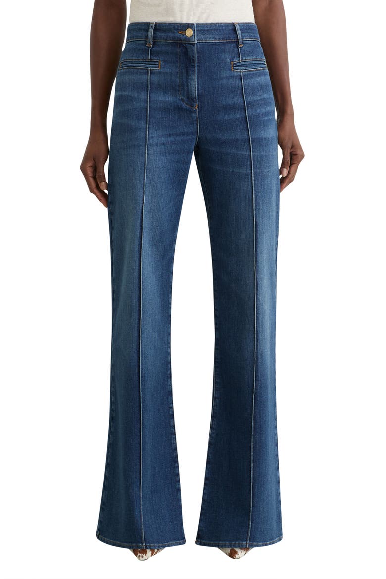 Claude Flare Jeans, Main, color, MID BLUE