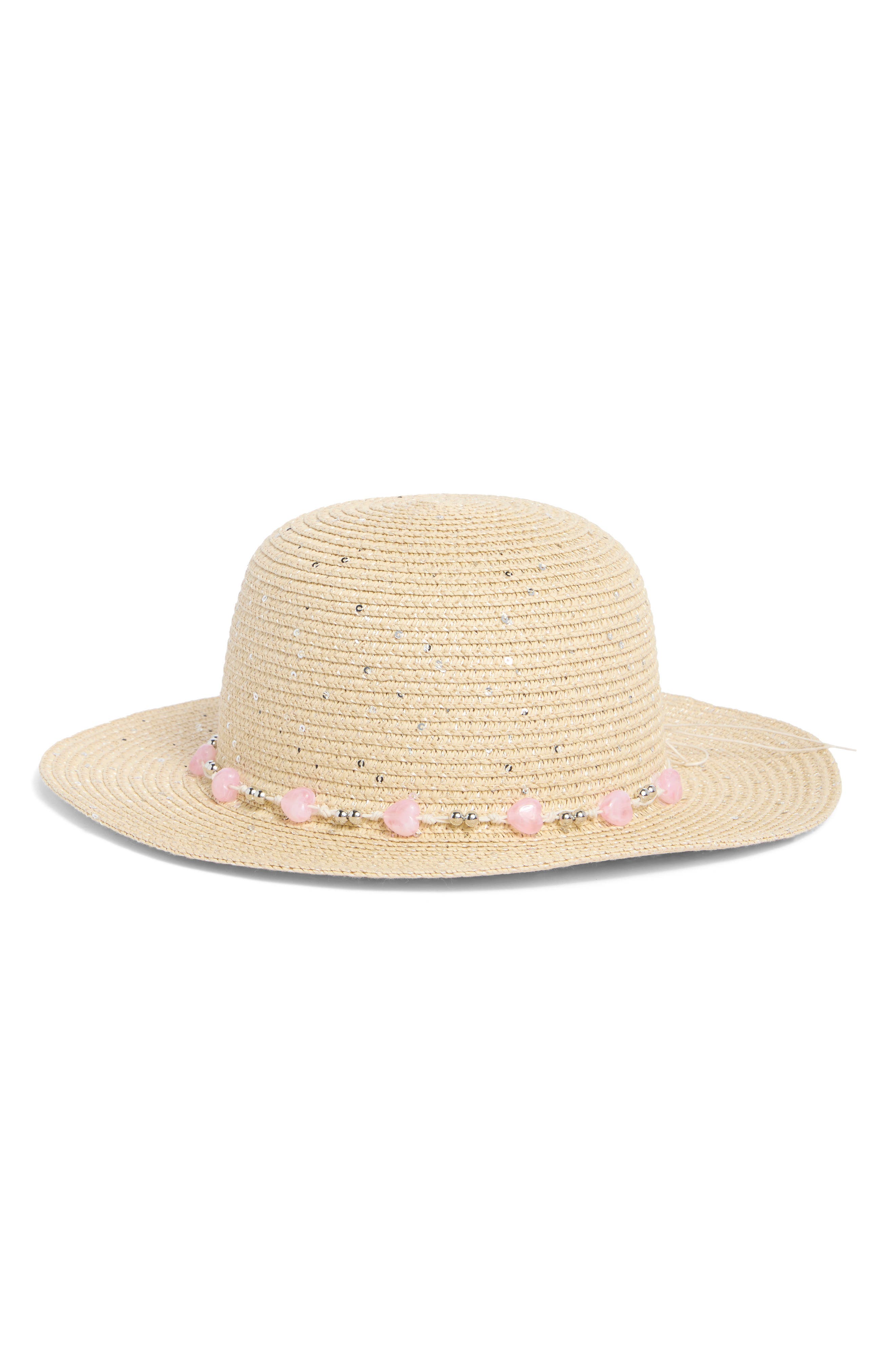 Capelli New York Kids' Butterfly Straw Floppy Hat