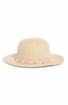Capelli New York Kids' Butterfly Straw Floppy Hat