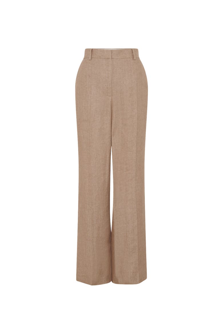 Abigail Wide Leg Linen Pants, Alternate, color, Sand