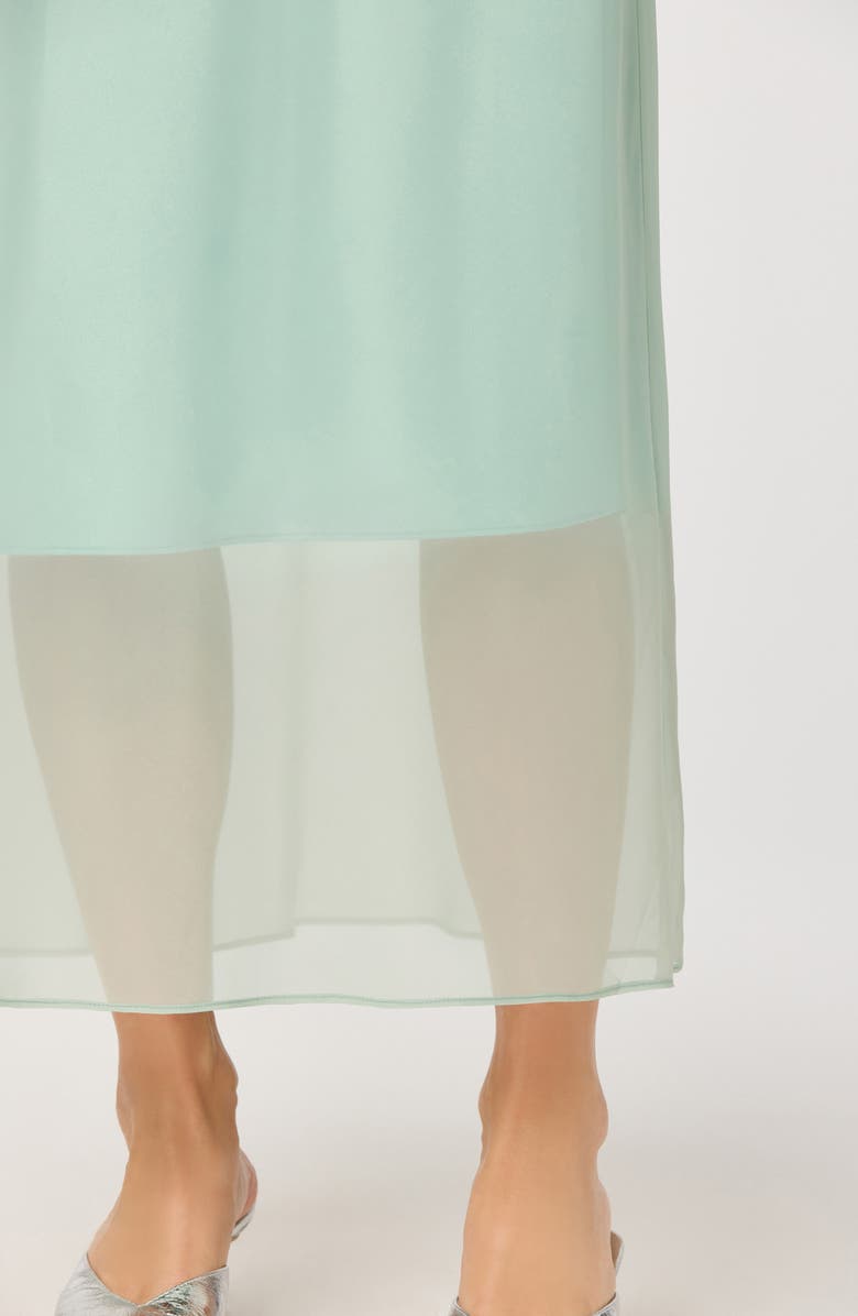ASTR the Label Keyara Sheer Overlay Midi Skirt, Alternate, color, Mint