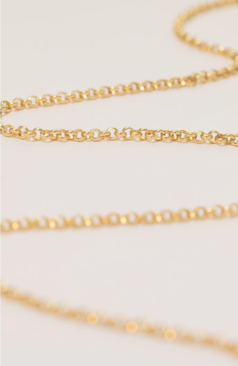 MADE BY MARY Rolo Chain Necklace, Alternate, color, Gold Filled