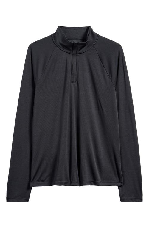 Zella Course Quarter-zip Pullover In Black Caviar