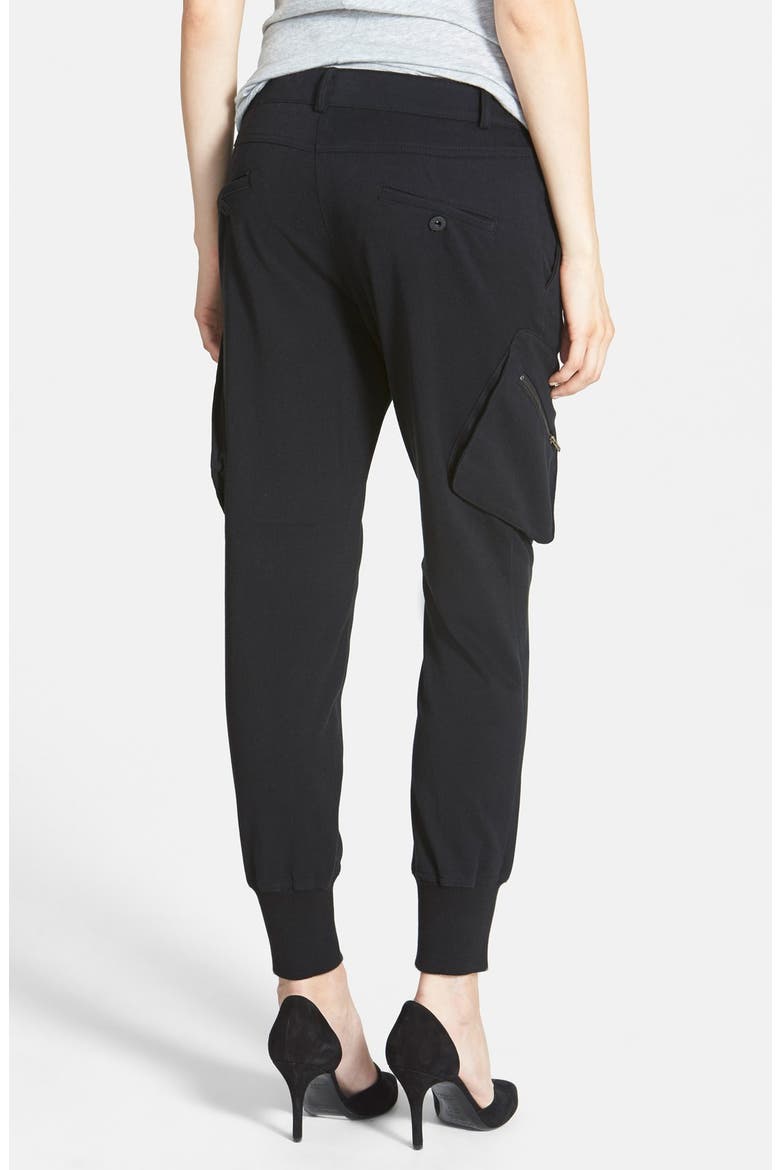 Slouchy Utility Cargo Pants, Alternate, color, BLACK