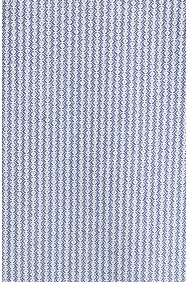 Men's Pico Geometric Print Cotton Blend Polo, Alternate, color, WHITE