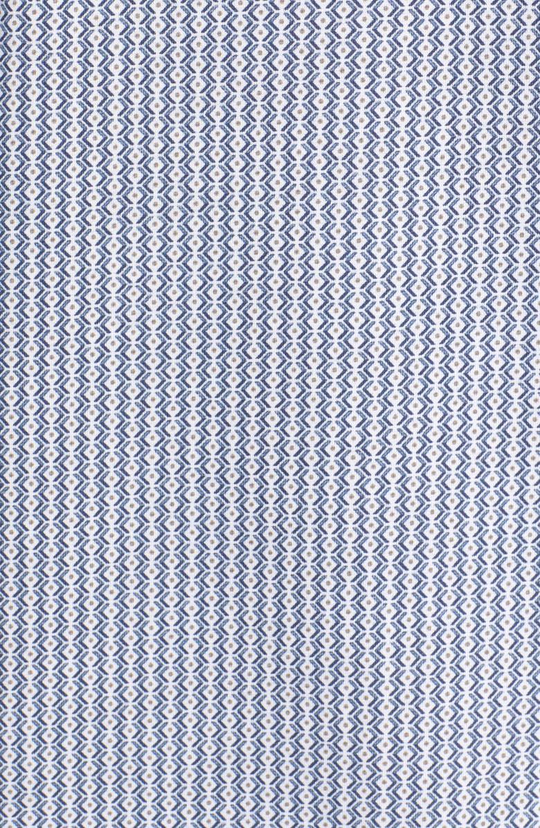 Brax Men's Pico Geometric Print Cotton Blend Polo, Alternate, color, White