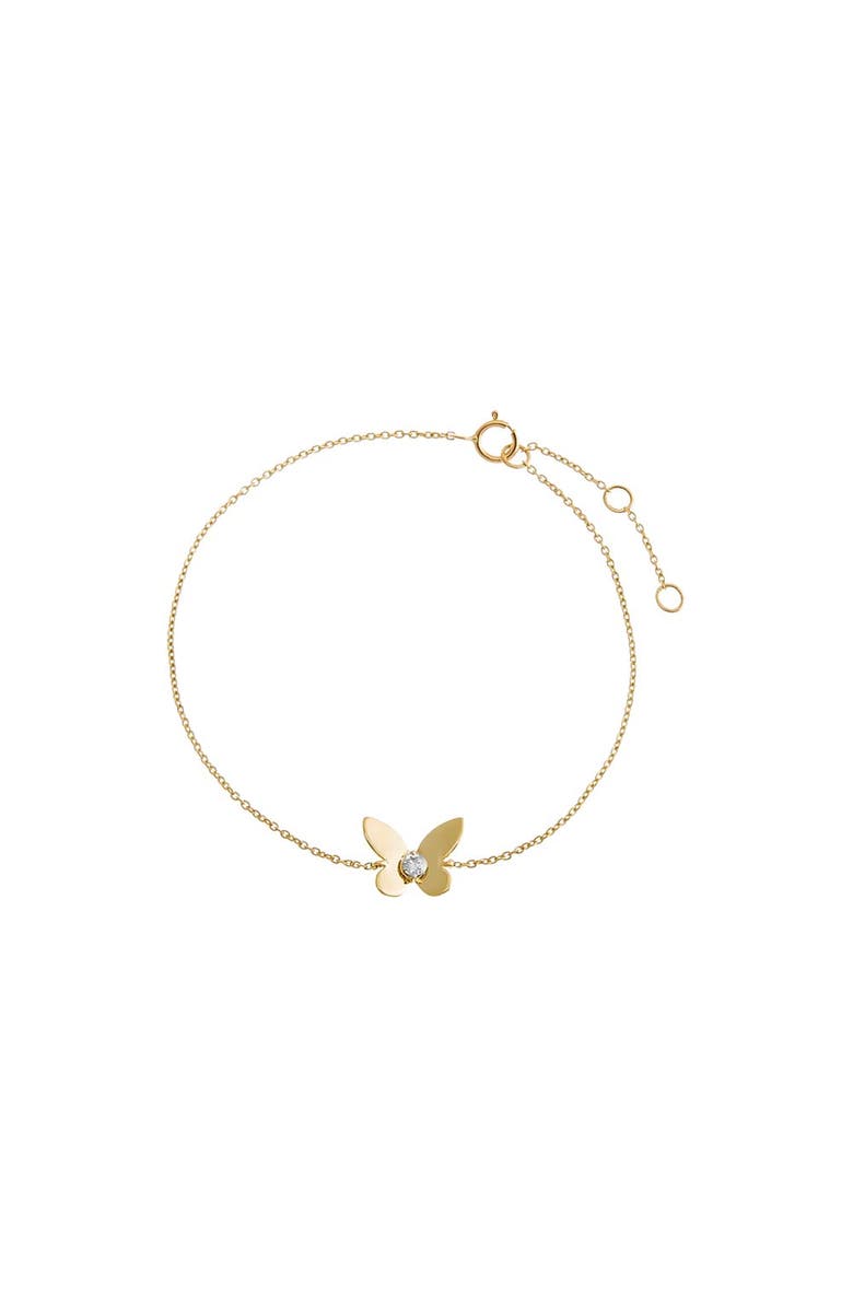 BY ADINA EDEN Diamond Solitaire Butterfly Bracelet 14K, Main, color,