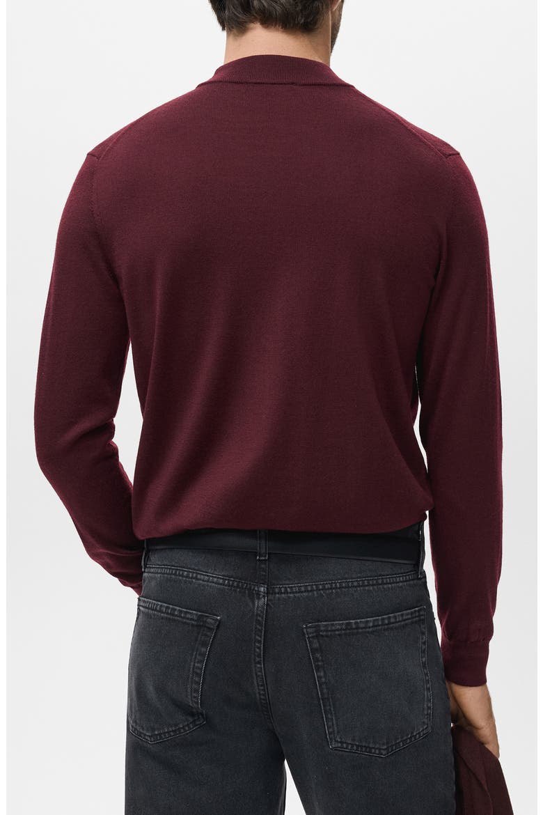 Turtleneck Wool Sweater, Alternate, color, WINE