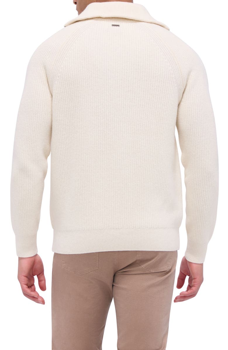 Bugatchi Half Zip Wool Blend Pullover Sweater, Alternate, color,