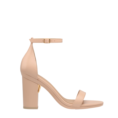 Pashion Footwear The Pashionista 4" Block Heel In Sand Leather