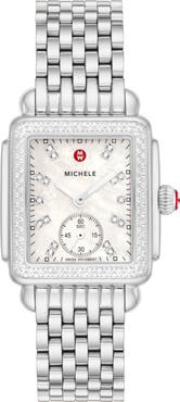 MICHELE Deco Mid Diamond Bracelet Watch, 29mm