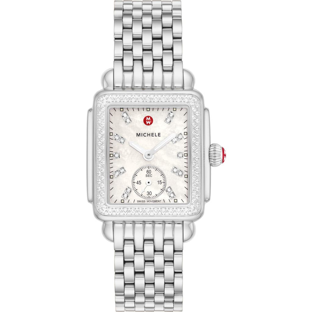Michele Deco Mid Diamond Bracelet Watch, 29mm