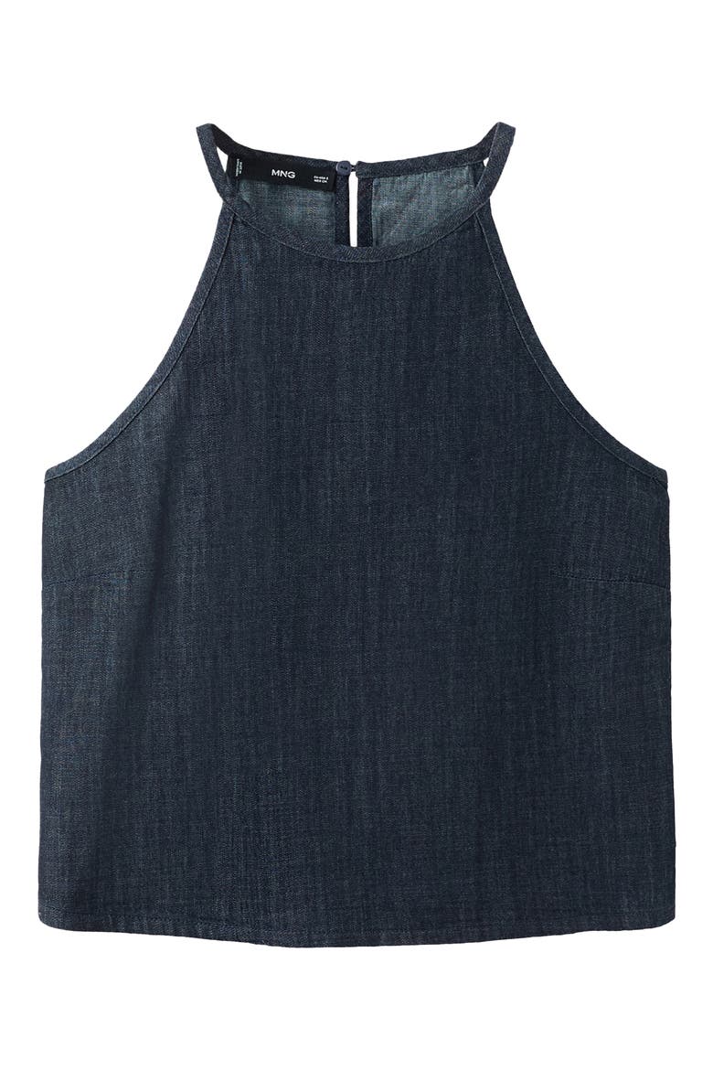 Sleeveless Denim Top, Alternate, color, BLUE
