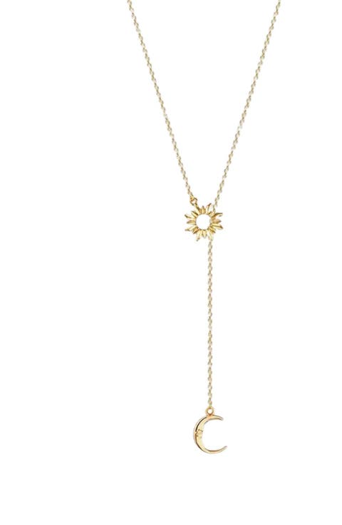 Sun and Moon Lariat Necklace