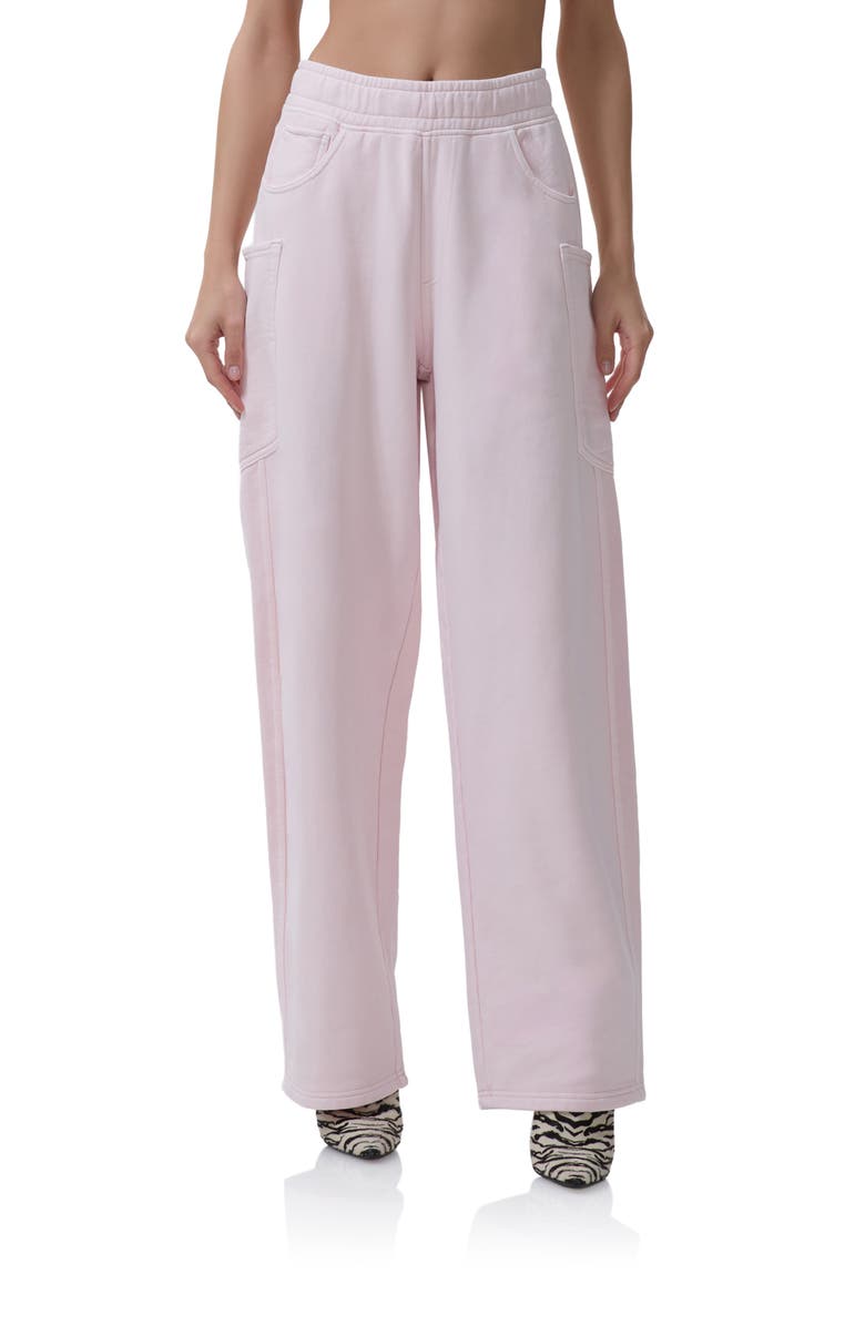 AFRM Ryan Cotton Barrel Sweatpants, Main, color, Mauve Morn