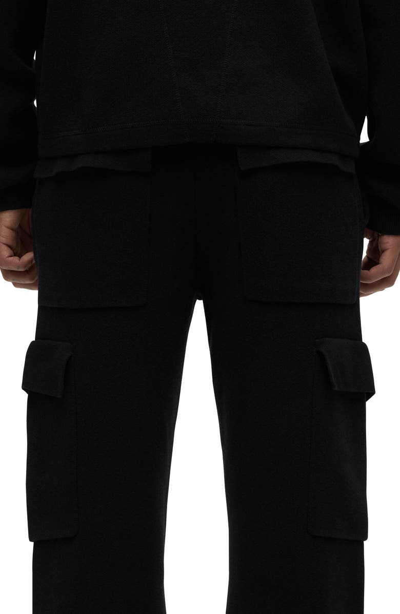 Hudson Jeans Cotton & Cashmere Flare Cargo Sweater Pants, Alternate, color, 