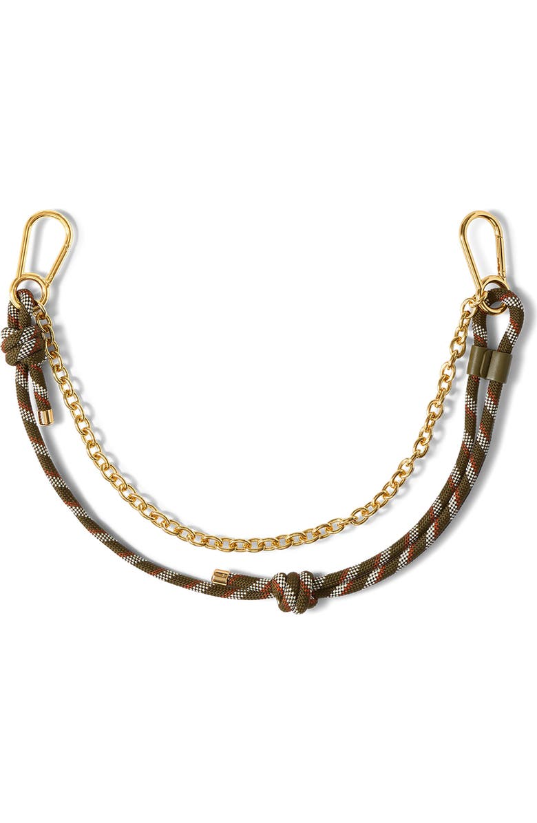 Veronica Beard Paracord & Chain Bag Strap, Main, color, Cypress Multi