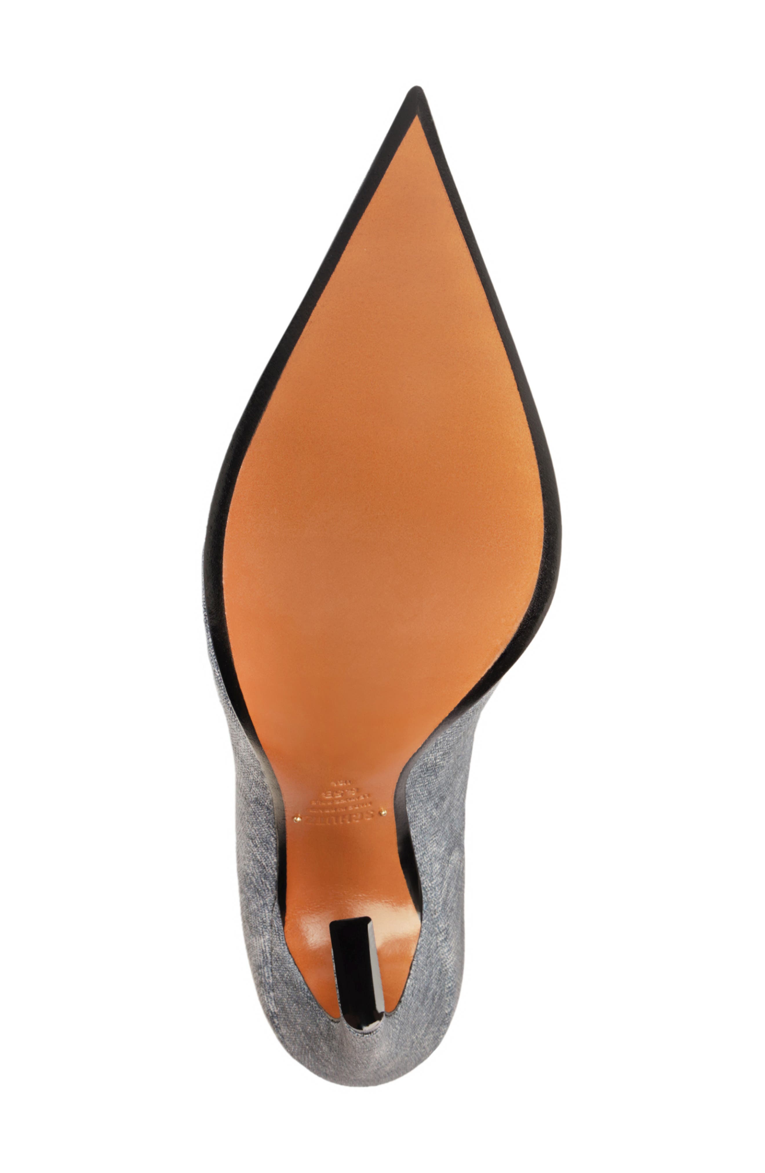 Schutz Maryann Up Curve Pointed Toe Tall Boot, Alternate, color, Infinite Blue