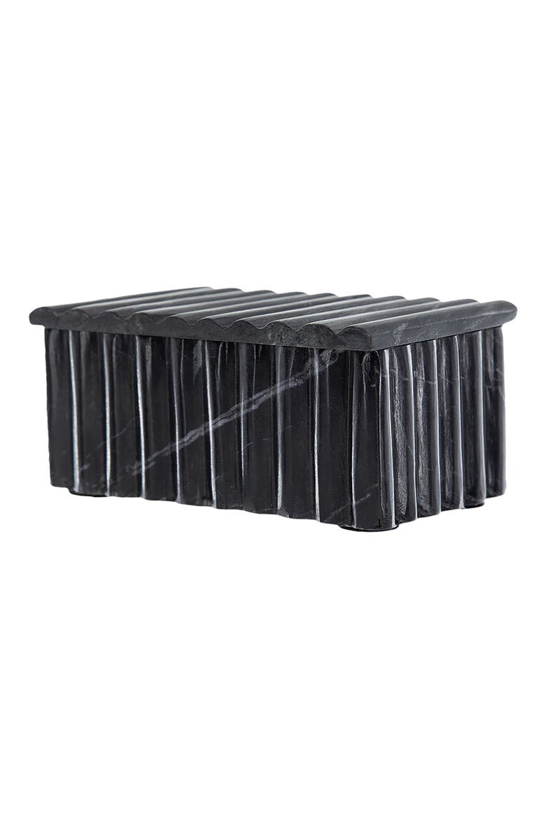 Black Marble Storage Box, Main, color, BLACK