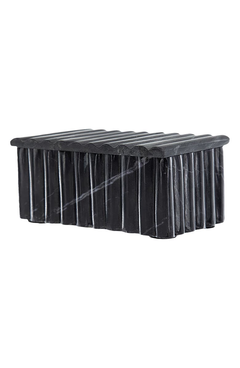 A & B Home Black Marble Storage Box, Main, color, Black