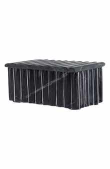 A & B Home Black Marble Storage Box