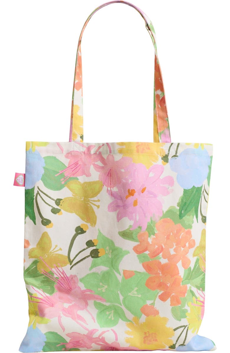 Lost Pattern NYC FRIDA x LOST PATTERN "Frida
s Garden" Tote Bag, Main, color, Pink