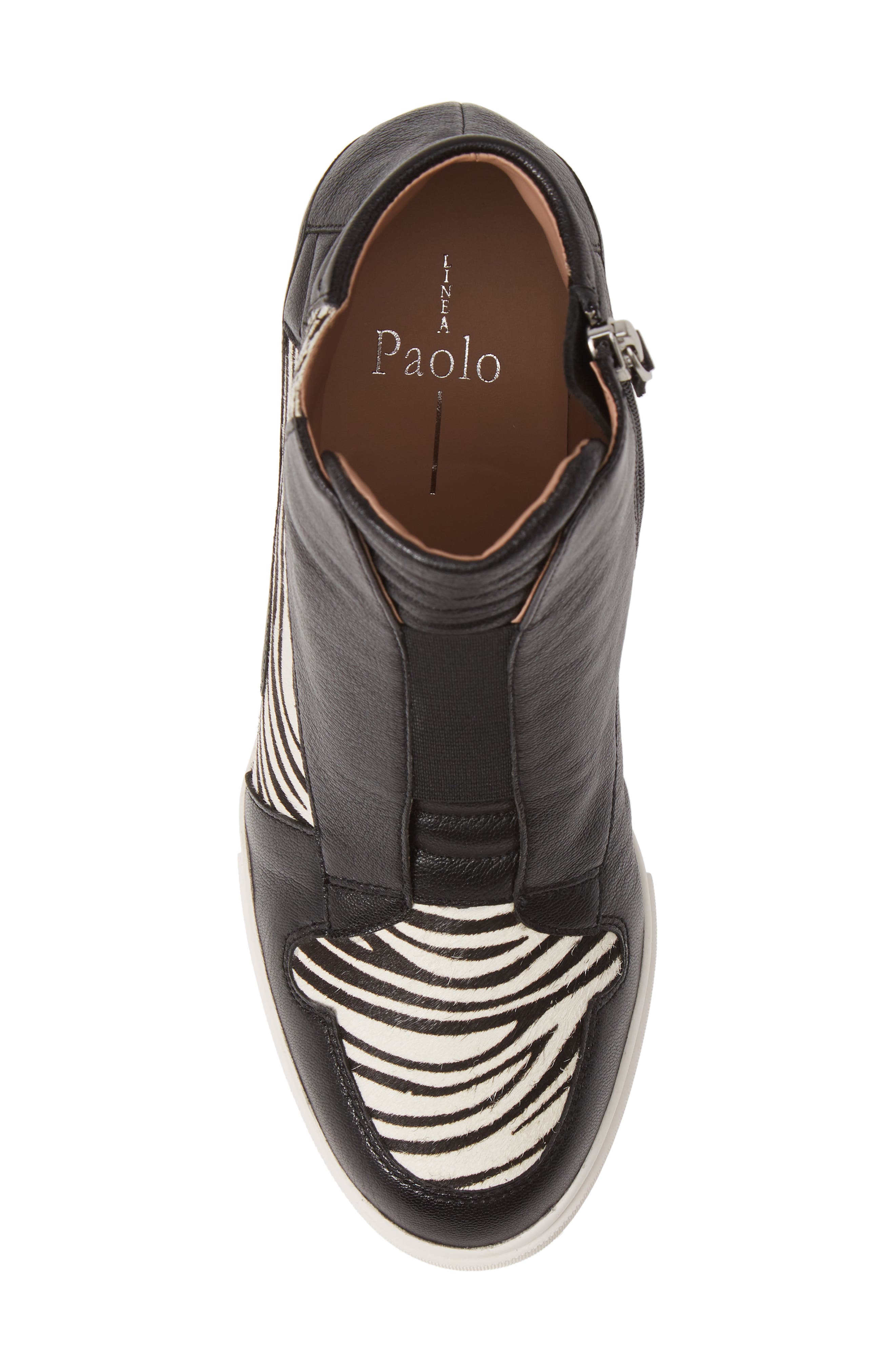 Linea Paolo Filipa II Wedge Sneaker Bootie, Alternate, color, Bl/Wht/Bl